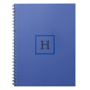 Carnet Monogramme Bleu Simple Design Moderne Initiale
