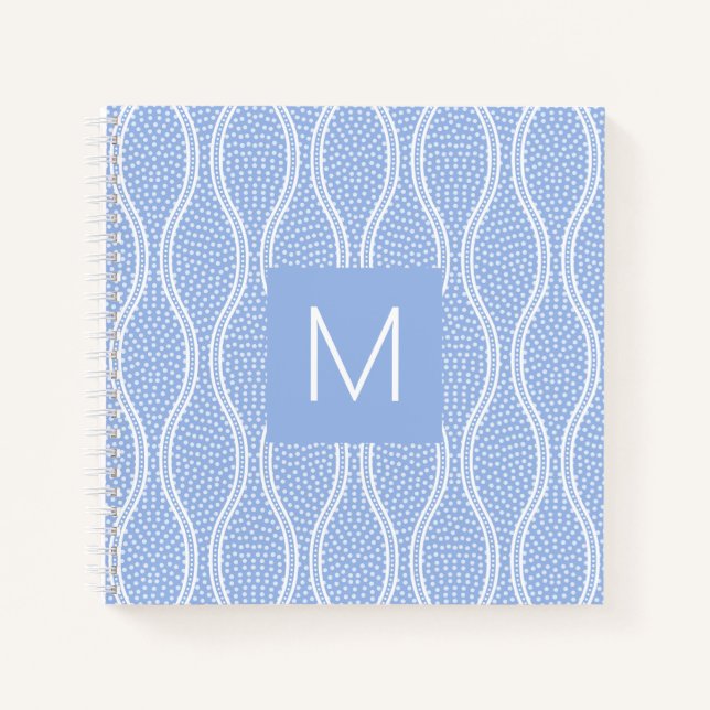 Carnet Monogramme bleu Tatewaku (Devant)