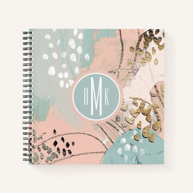 Carnet Monogramme | Blush & Gold I (Devant)