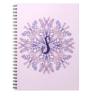 Carnet monogramme botanique cottagecore boho pinkver flor
