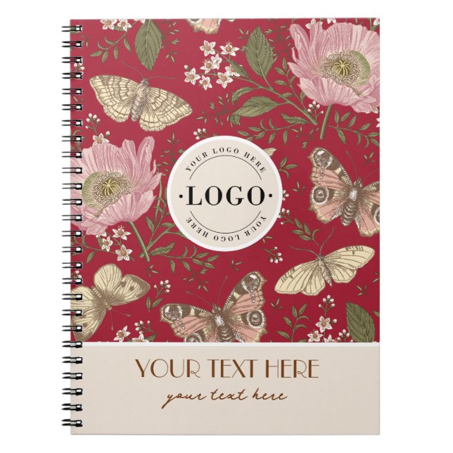 Carnet Monogramme botanique Fleur sauvage moderne et tend (Devant)