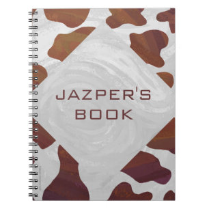 Carnet Monogramme Brown et blanc de vache