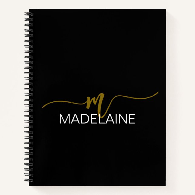 Carnet Monogramme Brown noir (Devant)