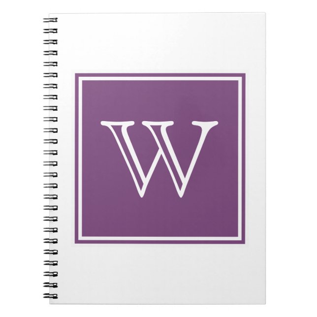 Carnet Monogramme Carré violet (Devant)