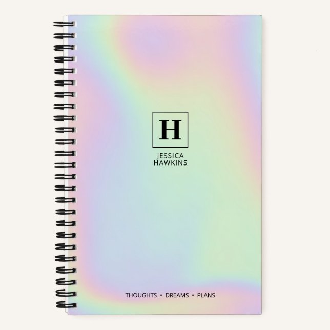 Carnet Monogramme Classique Lumineux Iridescent Holograph (Recto)