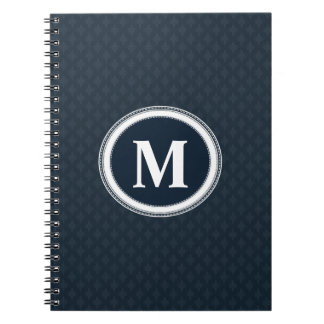 Carnet Monogramme classique profond de coutume de motif