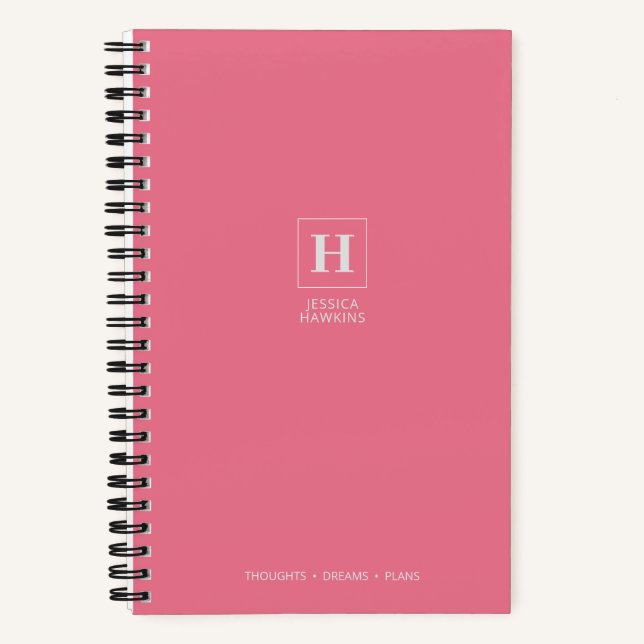 Carnet Monogramme Classique Rose Bubble Gum (Recto)