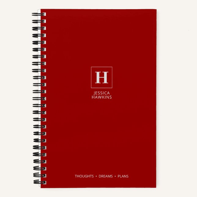 Carnet Monogramme Classique Rouge Cramoisi (Recto)