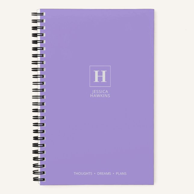 Carnet Monogramme Classique Violet Clair (Recto)