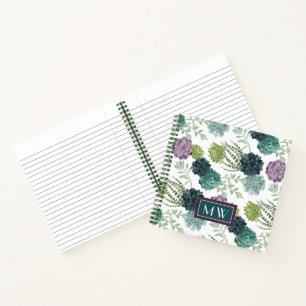 Carnet Monogramme Collection Plante de bonheur Pa Succu