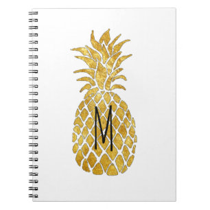 Carnet monogramme d'ananas