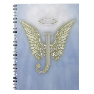 Carnet Monogramme d'ange de la lettre J