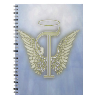 Carnet Monogramme d'ange de la lettre T