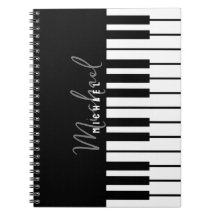 Monogramme de clavier de piano noir et blanc