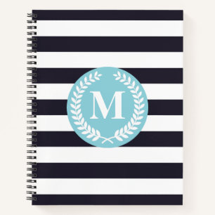 Carnet Monogramme de couronne de Laurel