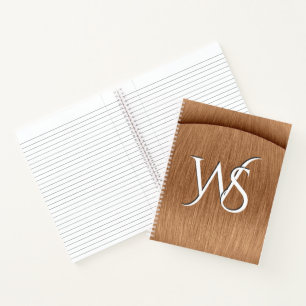 Carnet Monogramme de cuivre brossé