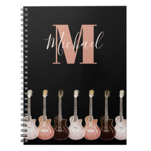 Carnet Monogramme de guitare pour musiciens