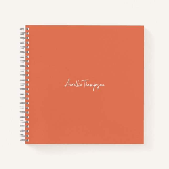 Carnet Monogramme de la fête nuptiale Orange (Devant)