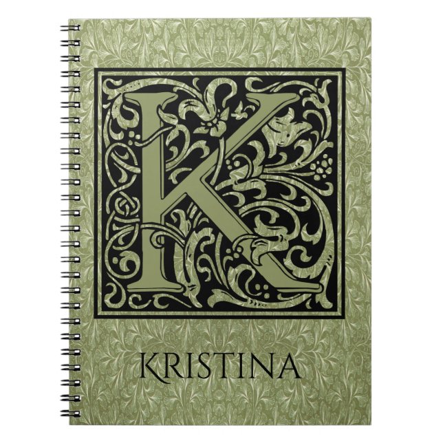 Carnet Monogramme de lettre de la lettre K premier (Devant)
