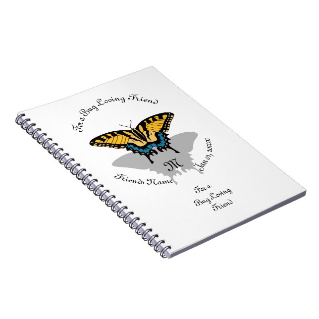 Carnet Monogramme de papillon Swallowtail (Côté Droit)