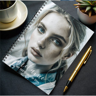 Carnet monogramme de photo moderne minimaliste personnali