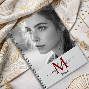 Carnet monogramme de photo moderne minimaliste personnali