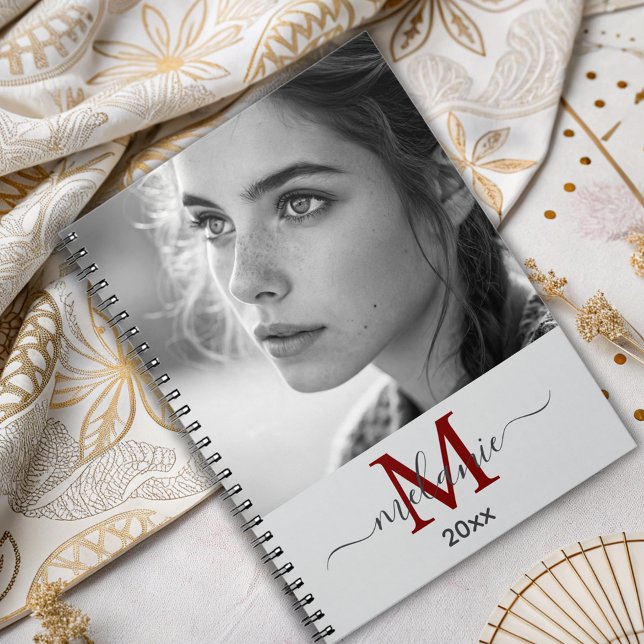 Carnet monogramme de photo moderne minimaliste personnali (Créateur téléchargé)