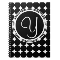 Monogramme de point Polka Noir