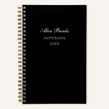 Monogramme de script moderne noir chic