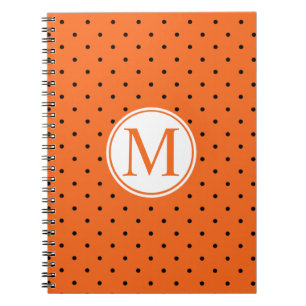 Carnet Monogramme d'Halloween inspiré par le citrouille  