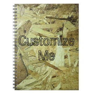 Carnet Monogramme DIY Grain de Bois OSB Industriel