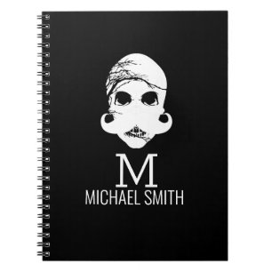 Carnet Monogramme drôle de moustache