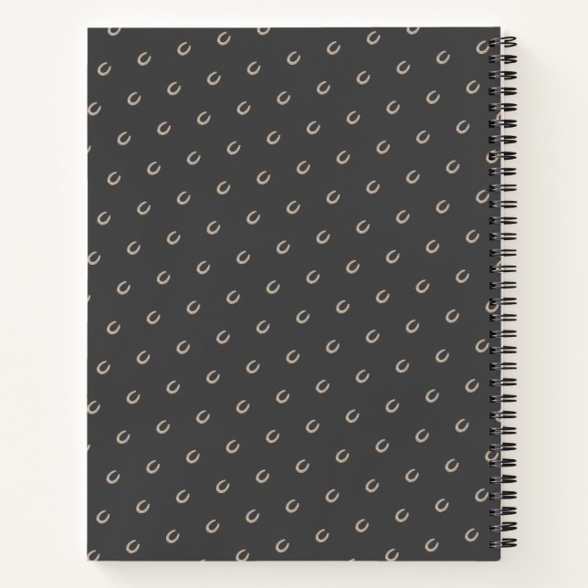 Carnet Monogramme équestre Lucky Horseshoe Motif (Dos)