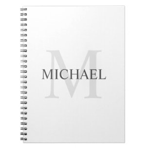 Carnet Monogramme et nom personnalisés classiques