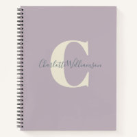 Monogramme et nom personnalisés simples à Lilac