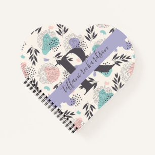 Carnet Monogramme Feuille Pastel Monstera
