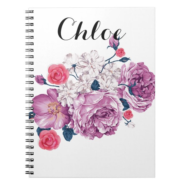 Carnet Monogramme floral (Devant)