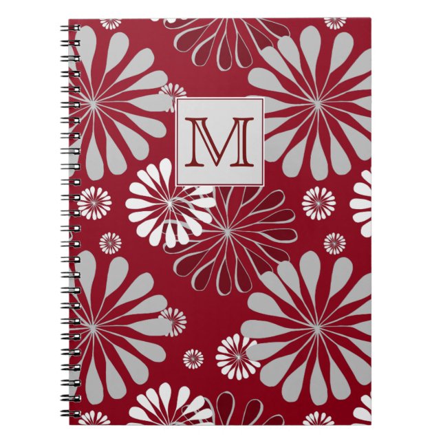 Carnet Monogramme floral de Bourgogne et de Grey (Devant)