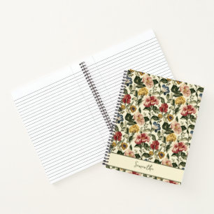 Carnet Monogramme Floral Vintage