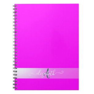 Carnet Monogramme fluide rose