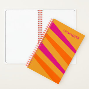 Carnet Monogramme Gras Retro Stripes
