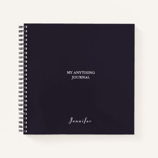 Carnet Monogramme Gris gris gris gris blanc spirale