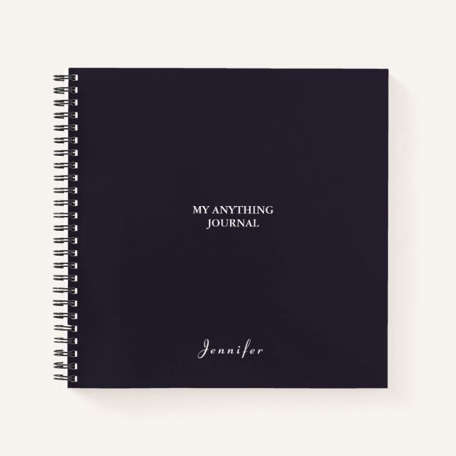 Carnet Monogramme Gris gris gris gris blanc spirale (Devant)