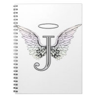 Monogramme initial de la lettre J avec des ailes