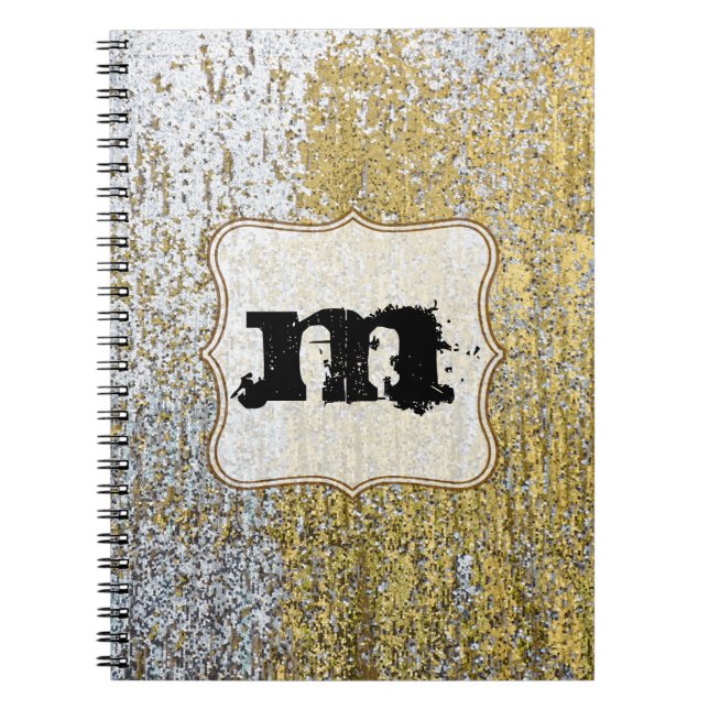 Carnet Monogramme initial des notes d'or et d'argent (Devant)