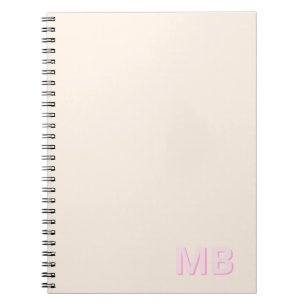 Carnet Monogramme initial moderne simple