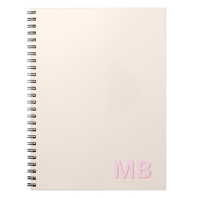 Carnet Monogramme initial moderne simple (Devant)