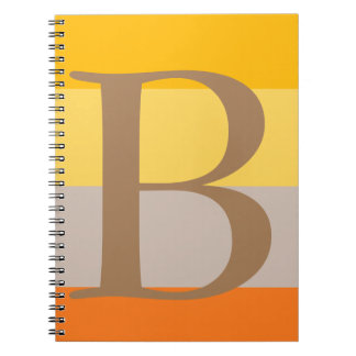 Carnet Monogramme Initial Nom Couleur Pastel Multiple Mod