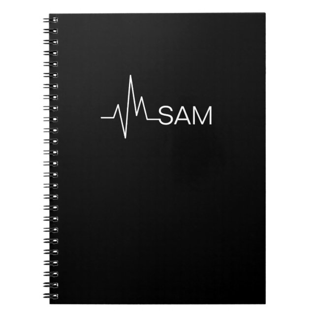 Carnet Monogramme Médicale Coeur batté pour les médecins  (Devant)