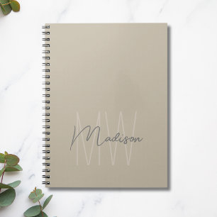 Carnet Monogramme Minimaliste Moderne